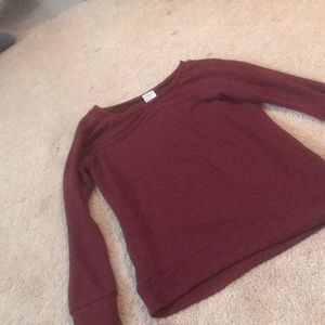 Maroon long sleeve shirt